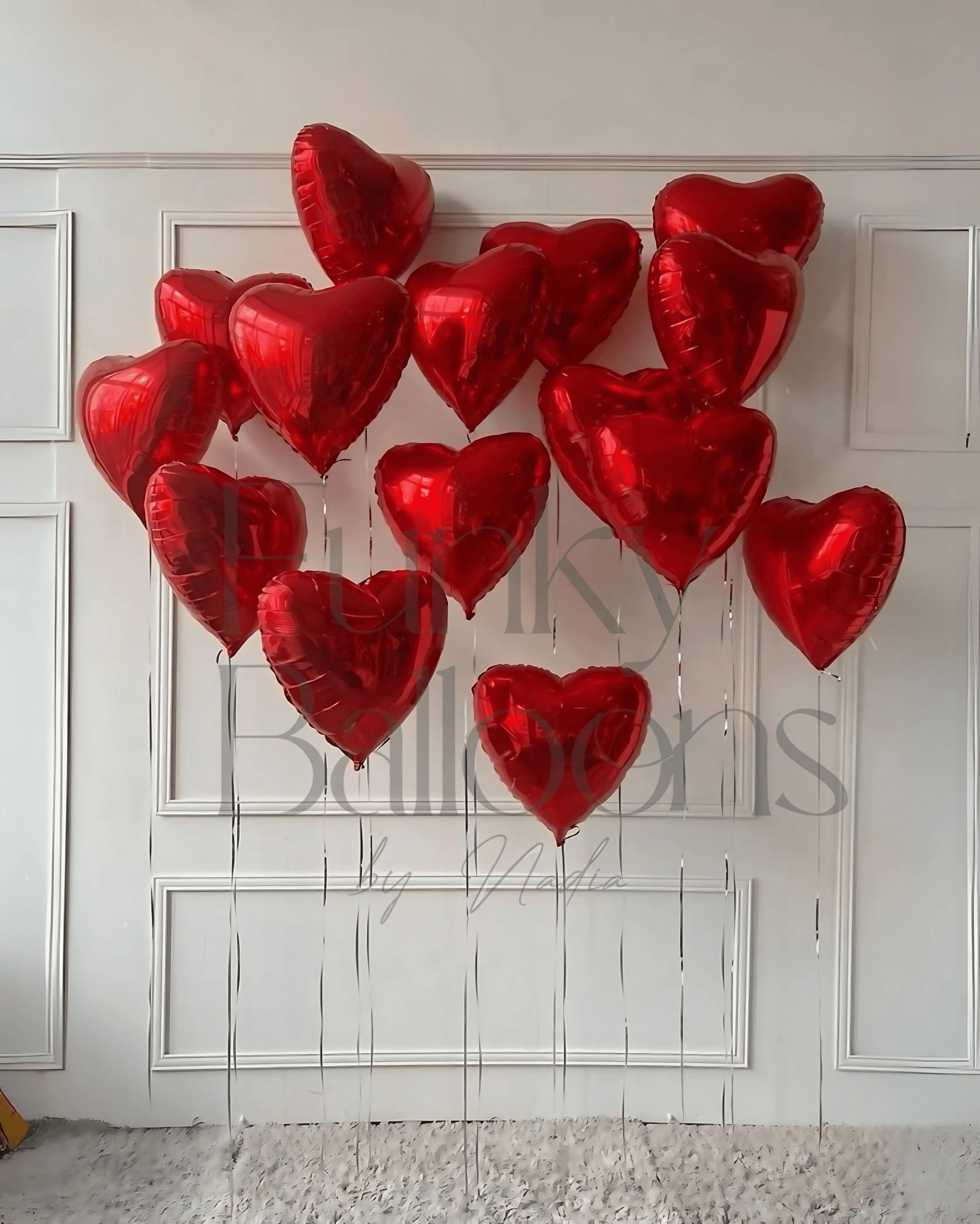 Crystal Red Hearts