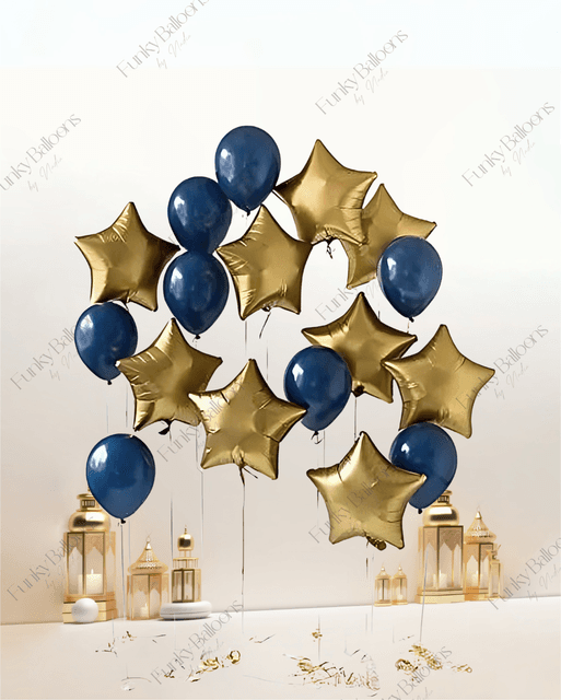 Gold & Navy Blue Set