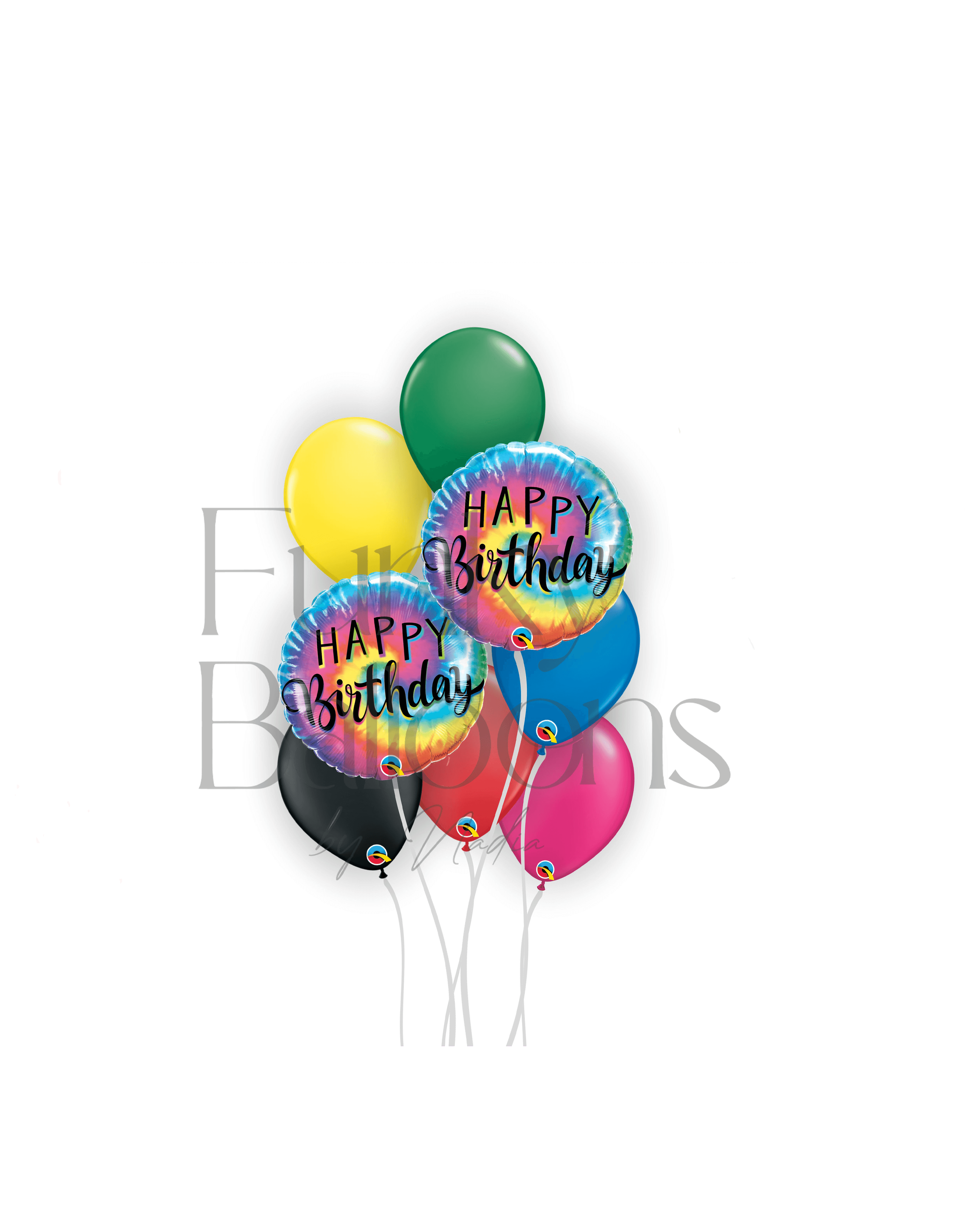 Happy Birthday - Colorful & Metallic Balloons